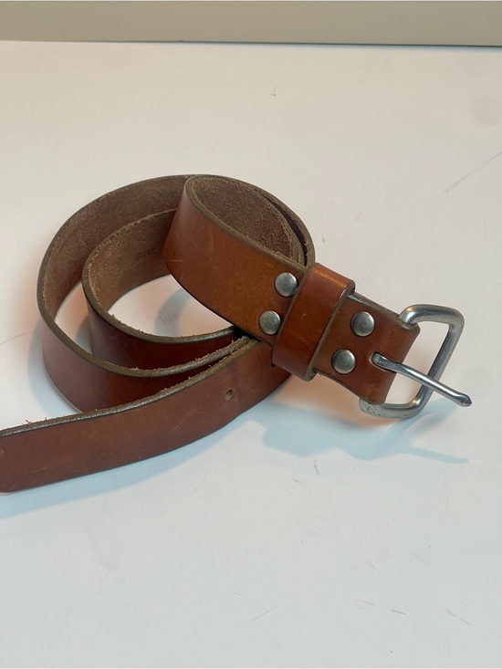 J. Crew Accessories - Vintage J.Crew Genuine Italian Leather Belt Brown Minimalist Basic Sz 34 Unisex